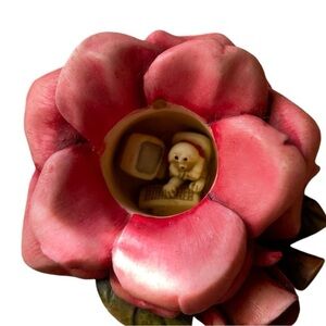 Harmony Garden, Hibiscus with a bug ready for vacation,Rose with bug at computer